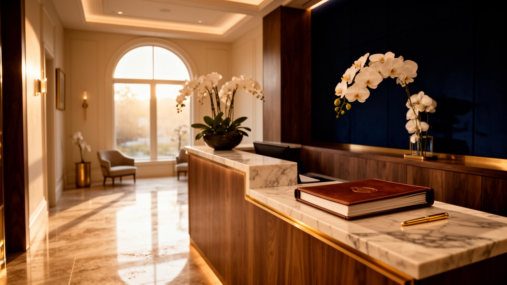 Premium med spa treatment room with an operational review on a tablet